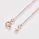 Brass Cable Chain Necklaces SW028-RG-3