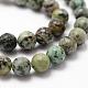Brins de perles turquoises africaines naturelles (jaspe) G-D840-15-10mm-3