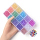 750Pcs 15 Colors Baking Painted Glass Beads Strands DGLA-YW0001-09-3
