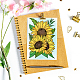 GLOBLELAND Sunflower Background Clear Stamps Flowers Background Silicone Clear Stamp Seals for Cards Making DIY Scrapbooking Photo Journal Album Decoration DIY-WH0167-56-1157-3