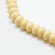 Buddhist Jewelry Beaded Findings Resin Imitation Creamy White Rondelle Bead Strands RESI-L002-I07-2
