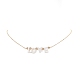 Ожерелье с кулоном из натуральной раковины и золотыми латунными цепочками на день матери NJEW-JN04151-03-1
