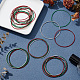 Benecreat 30 pz set di braccialetti avvolgenti sottili in ferro a 3 colori per donna BJEW-BC0001-29-4