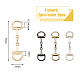 SUPERFINDINGS 8Pcs 4 Colors Alloy D Ring Snaffle Bit Buckles FIND-FH0008-51-2