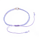 Bracelets de perles tressées en fil de nylon ajustable BJEW-JB04375-02-3