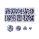 340 Stück 4 Größen natürliche blaue Flecken Jaspisperlen G-LS0001-17-1