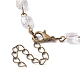 Fabrication de bracelets à maillons en perles de verre à facettes carrées AJEW-JB01150-51-3