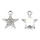 Charms in lega placcata platino PALLOY-T073-06P-03-RS-1