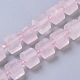 Natürlichen Rosenquarz Perlen Stränge G-G801-02-1