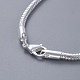 Laiton unisexe bracelets de la chaîne de serpent BJEW-BB12548-3