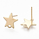 Brass Stud Earring Findings KK-S348-352-2