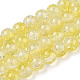 Transparent Crackle Baking Painted Glass Beads Strands DGLA-T003-01B-15-1