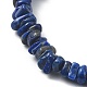 Natural Lapis Lazuli Chips Stretch Bracelet BJEW-JB09598-02-3