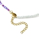 3 Uds. Conjunto de collares con colgante de esmalte de aleación de 3 estilos con cadenas de cuentas de semillas de vidrio NJEW-JN04457-5