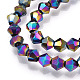 Chapelets de perles en verre électroplaqué X-EGLA-R094-4mm-02-2