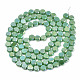 Electroplate opaco colore solido perle di vetro fili EGLA-T020-07D-2