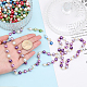 Chgcraft 5pcs chaîne de perles de verre fait main 5 couleurs AJEW-CA0003-32-3