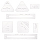 DELORIGIN 2 Sets 2 Styles Acrylic Card Bag Templates DIY-DR0001-14-1