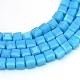 Opaque Solid Glass Bead Strands GLAA-R167-2x2-02F-1