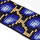 Bracelets ajustables tressés de perles de rocaille en verre BJEW-D442-31-2