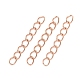 Ion Plating(IP) 304 Stainless Steel Curb Chains Extender STAS-WH0032-02B-RG-1