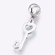 304 Stainless Steel European Dangle Charms STAS-O097-14A-2