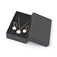 Set di gioielli con perle keshi con perle barocche naturali placcate SJEW-JS00977-2