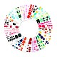 Full-Cover Glitter Powder Toenail Wraps Stickers, Polka Dot Flower Tartan Self-adhesive Toenail Art Polish Decals, for Woman Girls DIY Toenails Art Design, Mixed Color, Mixed Patterns, 9.5x5.8cm