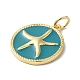 Подвески из латуни с эмалью в стойку X-KK-B092-19G-02-2