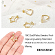 Brass Stud Earrings EJEW-BC0001-01G-3
