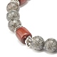Bracelet extensible en perles de pierres précieuses mélangées naturelles pour femme ou homme BJEW-JB07732-6