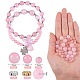 Perline rotonde in quarzo rosa naturale da 175 pezzo per la creazione di gioielli fai-da-te DIY-SZ0005-98-2