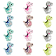 SUPERFINDINGS 12Pcs 6 Colors Dinosaur Food Grade Eco-Friendly Silicone Beads SIL-FH0001-10-1