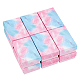 BENECREAT 12 Pack Colorful Marble Cardboard Jewelry Gift Boxes 8.1x5.2x2.7cm Square Kraft Ring Earring Box for Valentine's Day CBOX-BC0001-32B-7