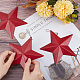 GORGECRAFT 3PCS 5.31 Inch Metal Barn Star Crafts Hanging Wall Decor 3D Iron Red Outdoor Wall Arts Ornament Indoor Outdoor Decoration for Home Farmhouse Christmas July 4th Country Americana Patriotic HJEW-WH0042-37-3