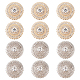 FINGERINSPIRE 12PCS 2 Style Rhinestone Metal Button 0.8 inch Flat Round Alloy Buttons Sew on Clothing Buttons Silver Gold Flatback Crystal Button Embellishments with 1-Hole for DIY Craft Decor DIY-FG0003-54-1