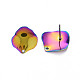Accesorios para aretes de acero inoxidable de color arcoíris 304 STAS-N098-014-5