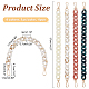 SUPERFINDINGS 4 Colors 37cm Long Acrylic Chain Handbag Strap Purse Decoration Chain Strap with Light Gold Alloy Swivel Clasp Handle Strap Replacement for Crossbody Shoulder Bag Handbag Decorations FIND-FH0004-98-6