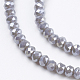 Chapelets de perles en verre électroplaqué X-GLAA-F076-FR02-3