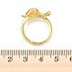 Регулируемые кольца для пальцев с микропаве из кубического циркония из латуни&nbsp;RJEW-P185-01G-5