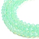 Cuisson des brins de perles de verre transparentes peintes DGLA-F029-J2mm-05-4
