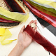 Gorgecraft 6 paires 6 couleurs lacets en mousseline de polyester transparent transparent DIY-GF0004-49B-3