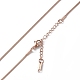 Chapado en iones (ip) 304 collar de cadena de serpiente redonda de acero inoxidable para hombres y mujeres NJEW-K245-016A-2