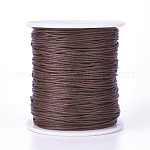 Cavi filo in cotone cerato, sella marrone, 1mm, circa 100 yard / roll (300 piedi / roll)