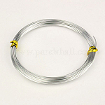 Round Aluminum Wires, Silver, 20 Gauge, 0.8mm, about 20m/roll