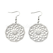 Серьги-подвески из нержавеющей стали 201 STAS-S105-JN606-1