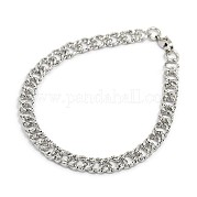 Модные браслеты из кубинской цепи из нержавеющей стали 304 STAS-A028-B062P