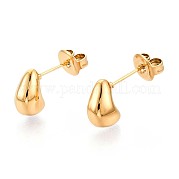 Серьги-гвоздики из нержавеющей стали 304 EJEW-T047-09G