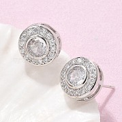 Серьги-гвоздики из циркония EJEW-Q015-10P