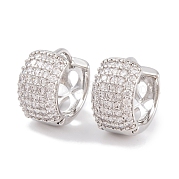 Серьги из латуни с фианитом EJEW-S219-12P-01
